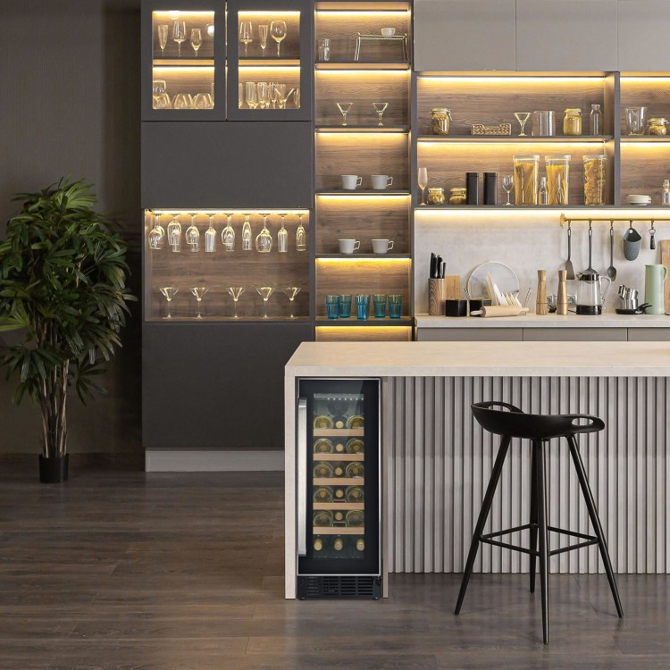 Refurbished electriQ eiQ30WINESS  Freestanding 18 Bottle Under Counter Wine Cooler Stainless Steel
