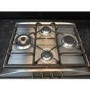 GRADE A3 - Smeg Cucina 60cm 4 Burner Gas Hob with Wok Burner - Stainless Steel