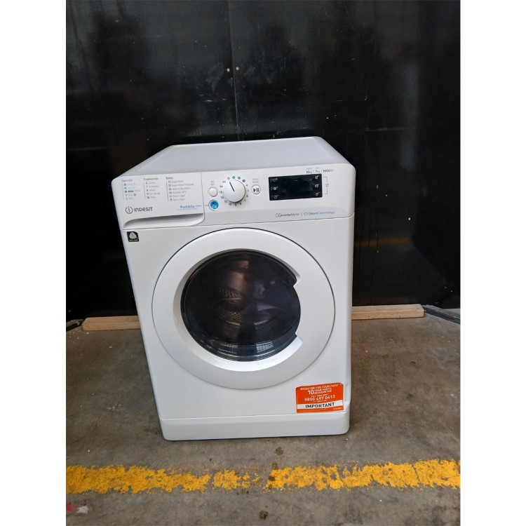 Refurbished Indesit Push&Go BDE107436WVUK Freestanding 10/7KG 1400 Spin Washer Dryer White