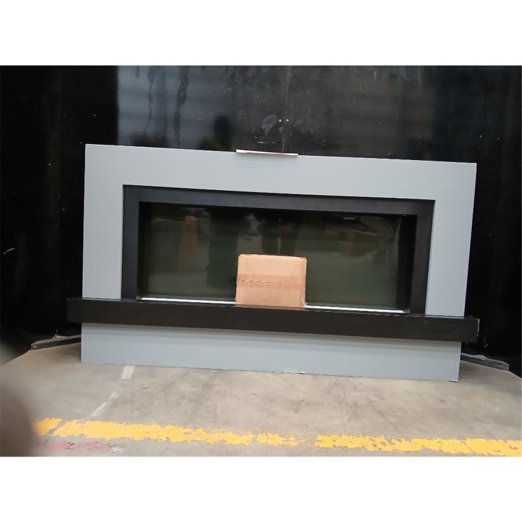 IMPERFECT - Black & Grey 62inch Wall Mounted Electric Fireplace - AmberGlo