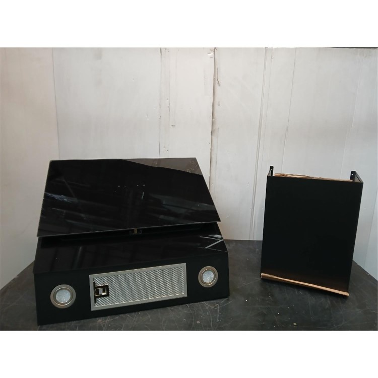 Refurbished electriQ eiQ60ANGLEGHBLHE 60cm Angled Cooker Hood with Hand Gesture Sensor Black