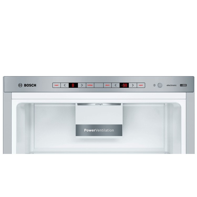 Refurbished Bosch Serie 6 KGE49AICAG Freestanding 413 Litre 60/40 Fridge Freezer Stainless Steel