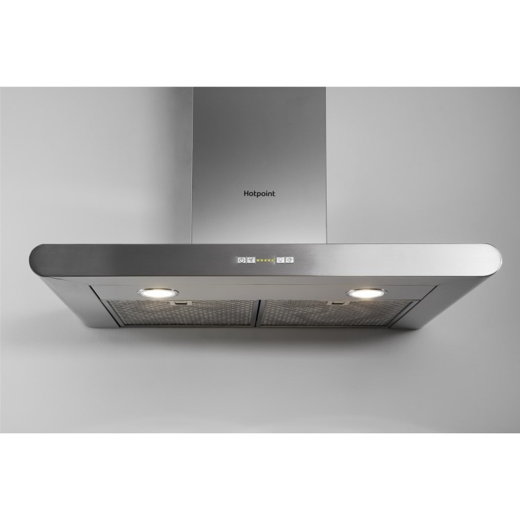 Refurbished Hotpoint PHC77FLBIX 70cm Chimney Cooker Hood Stainless Steel