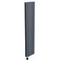 Refurbished Anthracite Vertical Smart Electric Radiator with Wi-Fi Thermostat - 1.2kW - Double Panel H1600xW354mm - Bathroom Safe