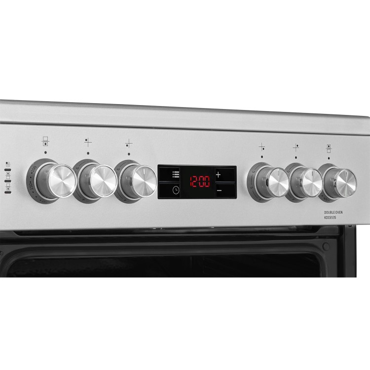 Refurbished Beko KDC653S 60cm Double Oven Electric Cooker Silver