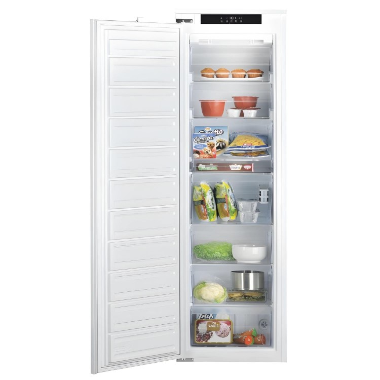 Refurbished Hotpoint HF1801EF2UK Integrated 209 Litre Upright Frost Free Freezer White