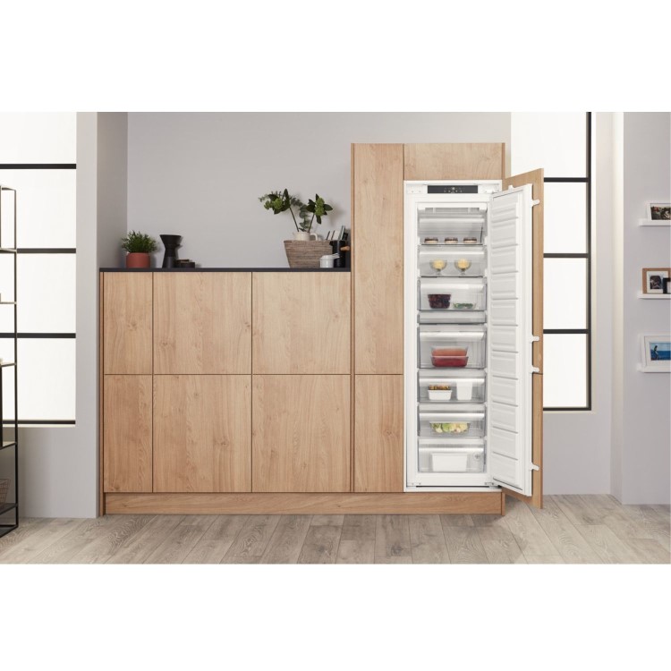 Refurbished Hotpoint HF1801EF2UK Integrated 209 Litre Upright Frost Free Freezer White