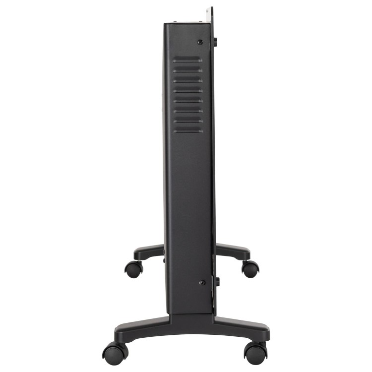 Refurbished electriQ 2500W Smart Designer Glass Panel Convection Heater - Wall Mountable & Bathroom Safe - Black