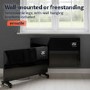 Refurbished electriQ 2500W Smart Designer Glass Panel Convection Heater - Wall Mountable & Bathroom Safe - Black