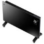 Refurbished electriQ 2500W Smart Designer Glass Panel Convection Heater - Wall Mountable & Bathroom Safe - Black