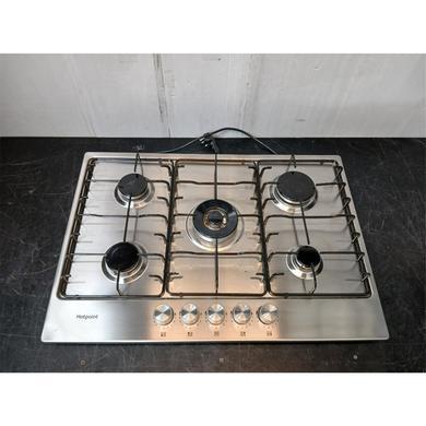Refurbished Hotpoint OLNSLBBRPO 75cm 5 Burner Gas Hob Stainless Steel