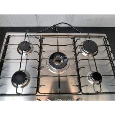 Refurbished Hotpoint OLNSLBBRPO 75cm 5 Burner Gas Hob Stainless Steel