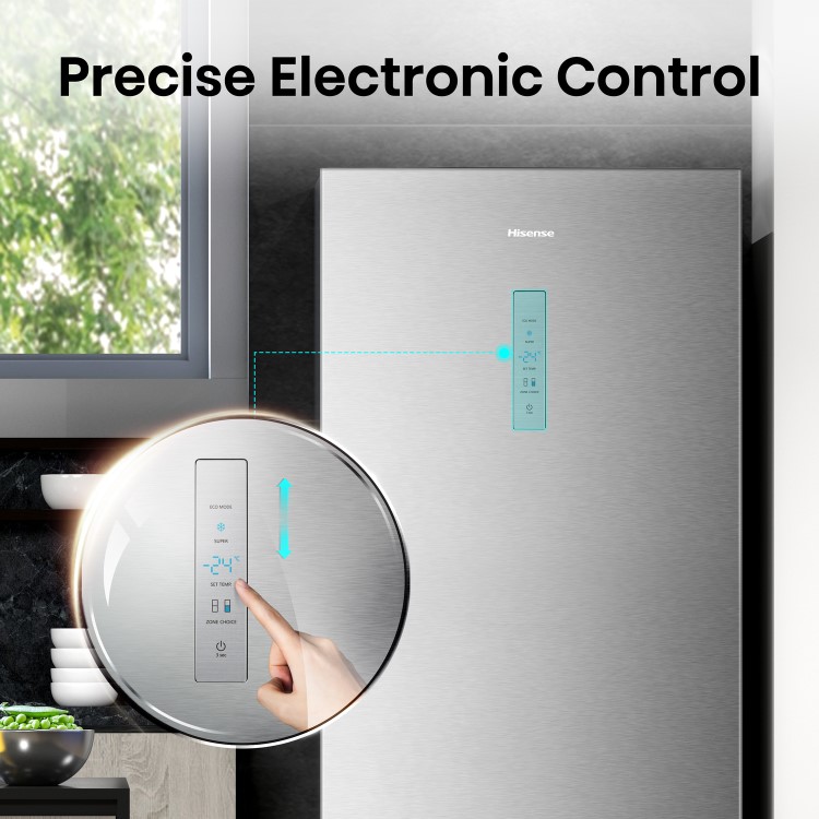 Refurbished Hisense RB645N4BIE Freestanding 495 Litre 60/40 Frost Free Fridge Freezer