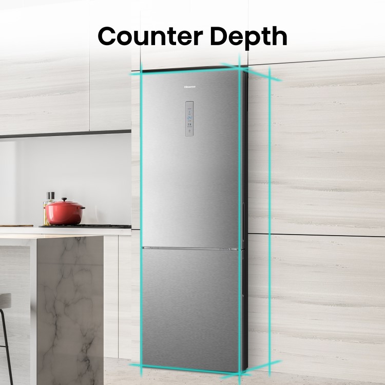 Refurbished Hisense RB645N4BIE Freestanding 495 Litre 60/40 Frost Free Fridge Freezer