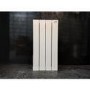 GRADE A3 - Eco Eleganza White Horizontal Flat Designer Aluminium Radiator 600x300mm Double Panel 1223 BTU