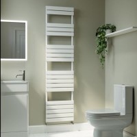 Refurbished Riace White Vertical Flat Towel Radiator 1800x450mm Single Panel 2471 BTU