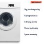 Refurbished electriQ EIQFSTD7 Freestanding 7KG Vented Tumble Dryer White