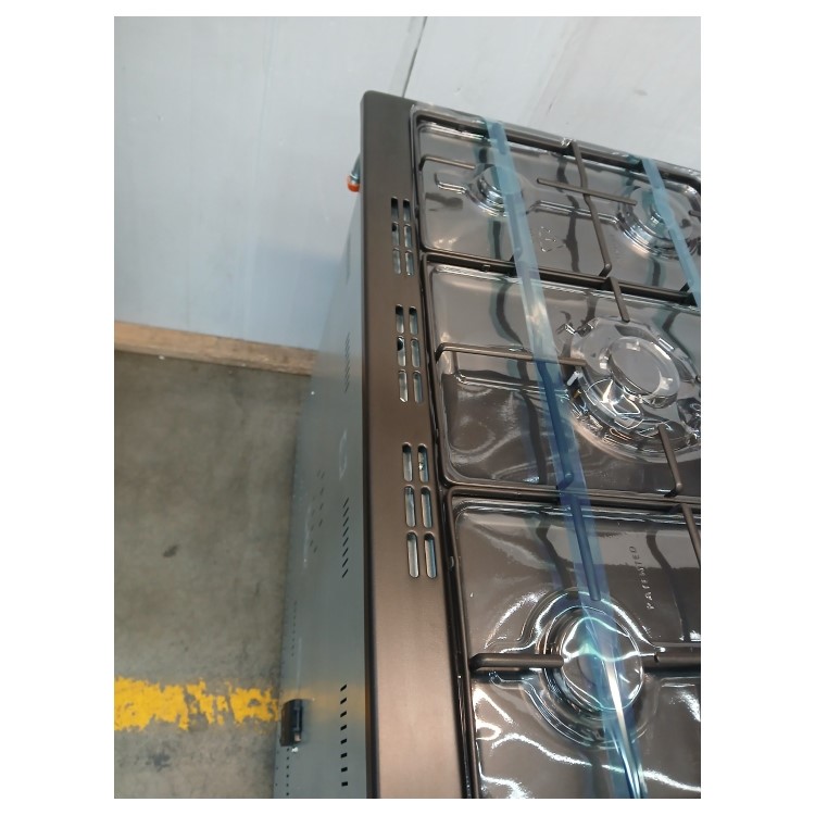 Refurbished electriQ EQRANGE90DFTRCK 90cm Triple Cavity Dual Fuel Range Cooker Black
