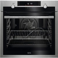 Refurbished AEG BPE556060M 6000 SteamBake 60cm Single Built In Electric Oven Stainless Steel