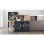 Refurished Hotpoint AntiStain NSWM846BSUK Freestanding 8KG 1400 Spin Washing Machine Black