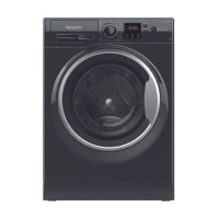 Refurished Hotpoint AntiStain NSWM846BSUK Freestanding 8KG 1400 Spin Washing Machine Black