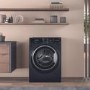 Refurished Hotpoint AntiStain NSWM846BSUK Freestanding 8KG 1400 Spin Washing Machine Black