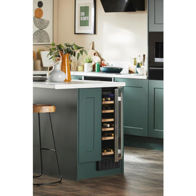 Refurbished CDA 19 Bottle Capacity Single Zone Freestanding 30cm Under Counter Wine Cooler - Stainless Steel