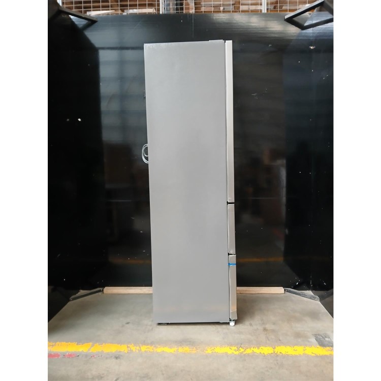 Refurbished electriQ eiQ54MDFFINOX Freestanding 282 Litre Frost Free Fridge Freezer Stainless Steel