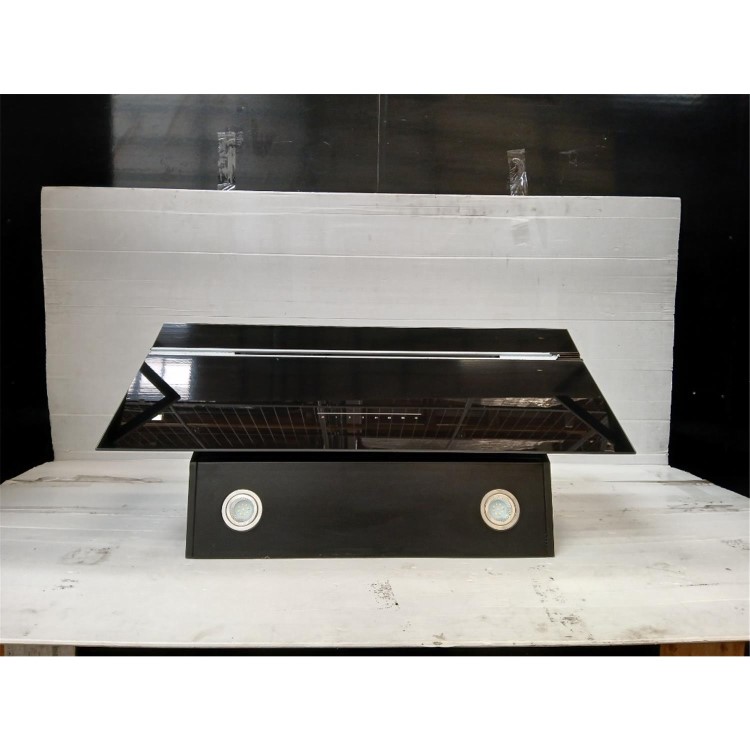 GRADE A3 - electriQ 90cm Super Silent Angled Cooker Hood - Black