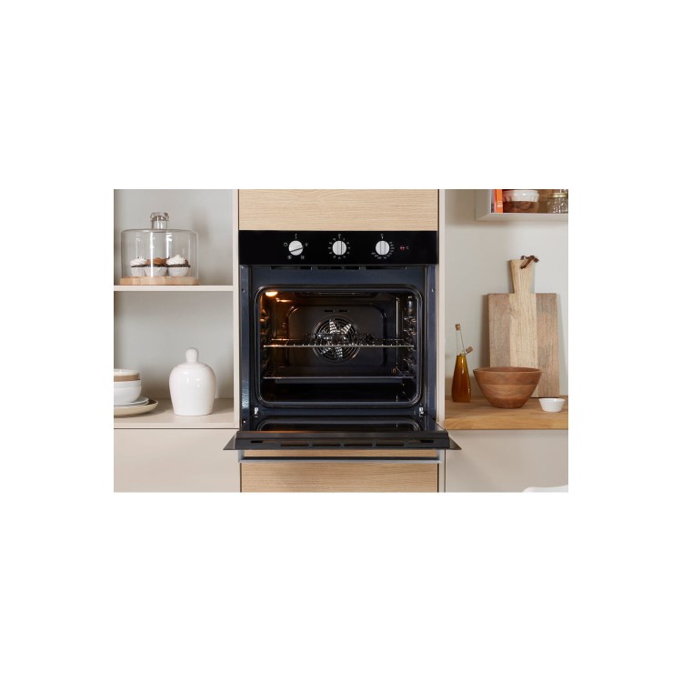 Indesit IFW6330BL Aria Electric Fan Assisted Single Oven - Black