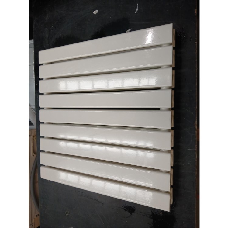 GRADE A3 - Riace White Horizontal Flat Designer Radiator 600x612mm Double Panel 2313 BTU