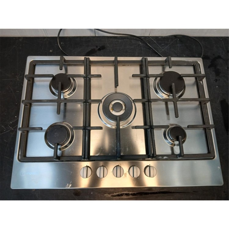 GRADE A3 - Indesit Aria 73cm 5 Burner Gas Hob - Stainless Steel