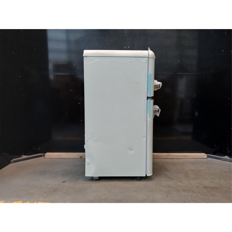 GRADE A3 - electriQ 80 Litre 70/30 Retro Freestanding Fridge Freezer – Cream