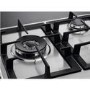 Refurbished 86cm Five Burner Gas Hob With Cast Iron Pan Stands - Stainless Steel
