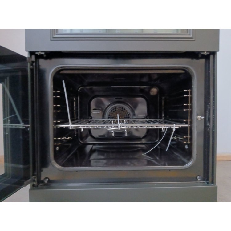 Refurbished electriQ 60cm Double Oven Cooker with Ceramic Hob - Black