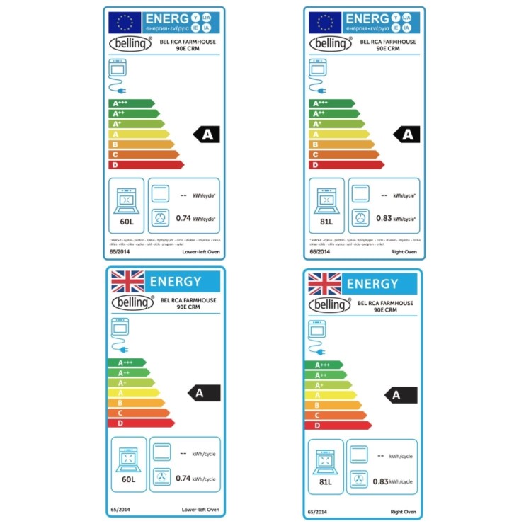 Refurbished Belling Farmhouse 444411818 90cm Electric Range Cooker Cream
