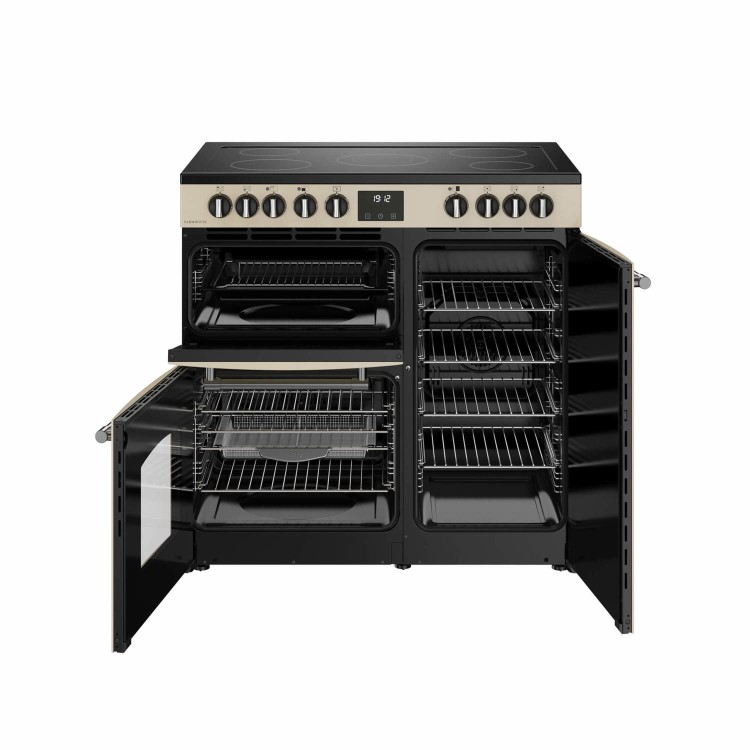 Refurbished Belling Farmhouse 90cm Electric Range Cooker - Cream
