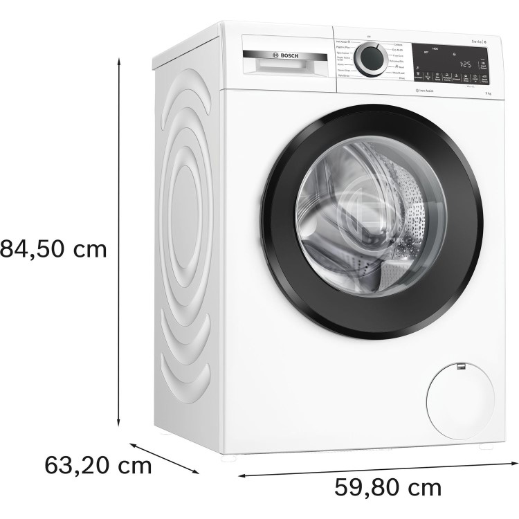 Refurbished Bosch Series 6 WGG24400GB Freestanding 9KG 1400 Spin Washing Machine White