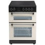 electriQ 60cm Double Oven Electric Cooker - Cream