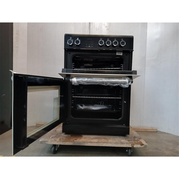 Refurbished electriQ 60cm Double Oven Electric Cooker - Cream