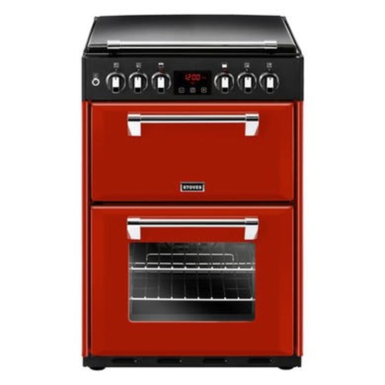Refurbished Stoves Richmond 600DF 60cm Double Oven Dual Fuel Cooker - Red