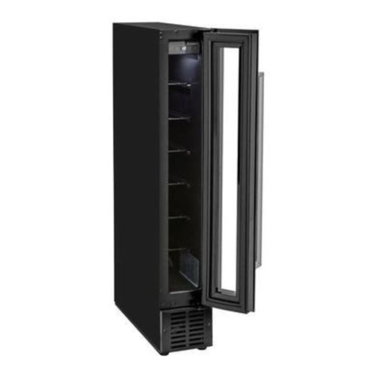 Refurbished 7 Bottle Cpacity Single Zone 15cm Wide Wine Cooler - Black