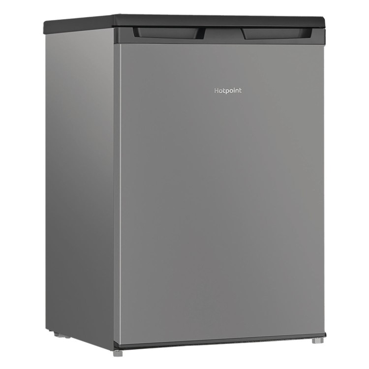 Refurbished Hotpoint 128 Litre Freestanding Under Counter Larder Fridge - Stainless Steel