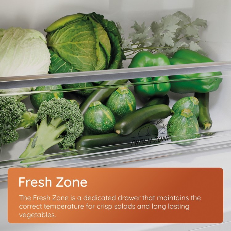 Refurbished Hotpoint 128 Litre Freestanding Under Counter Larder Fridge - Stainless Steel