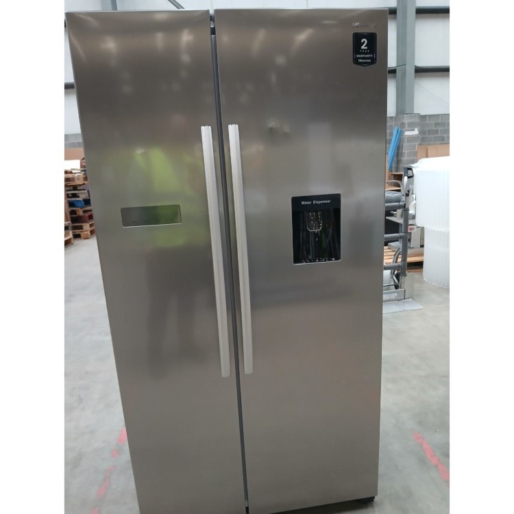 Refurbished Hisense 578 Litre Side-By-Side American Fridge Freezer -Silver