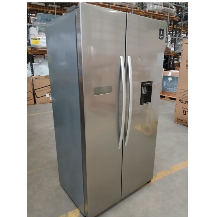 Refurbished Hisense 578 Litre Side-By-Side American Fridge Freezer -Silver