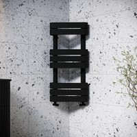 ALMOST PERFECT - Corner Towel Rail Matt Black 850x400mm- Kahli