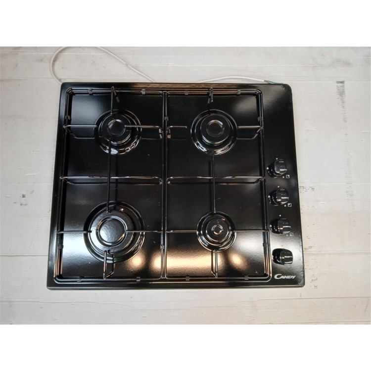 GRADE A3 - Candy 60cm 4 Burner Gas Hob with Pan Stand - Black