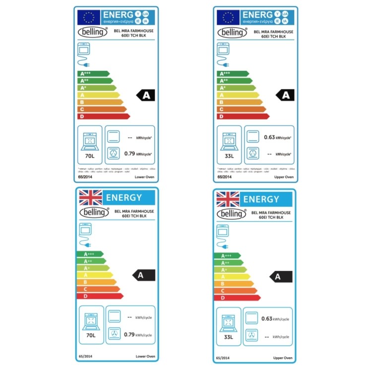 Refurbished Belling Farmhouse 60Ei 60cm Electric Induction Cooker Black