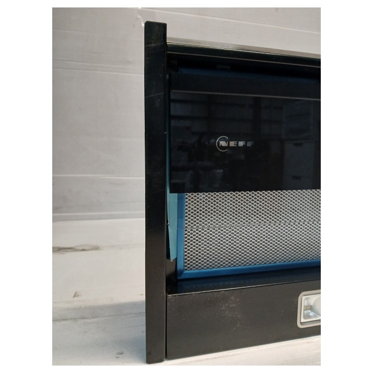 Refurbished N70 90cm Wide Integrated Cooker Hood With Fold-out Glass Deflector - Black